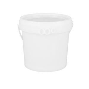 2L White Plastic Bucket with Lid for Industrial Packaging