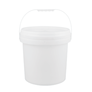 10L White Plastic Bucket with Lid for Paint Packaging