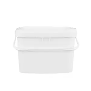 Square Plastic Pail with Lid for Paint and Chemical Packaging