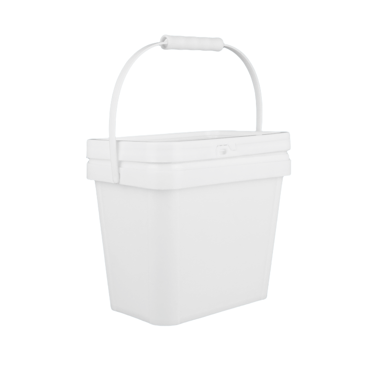 3.5L Rectangular Plastic Bucket with Lid for Chemical Packaging