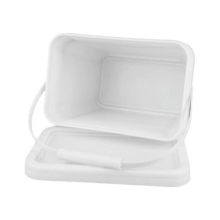 3.5L Rectangular Plastic Bucket with Lid for Chemical Packaging - Image 4