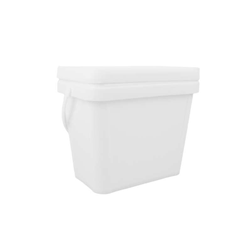 3.5L Rectangular Plastic Bucket with Lid for Chemical Packaging - Image 2