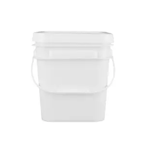 9L Square Plastic Bucket with Lid for Chemical Packaging