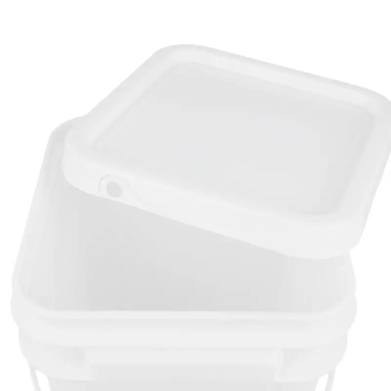 9L Square Plastic Bucket with Lid for Chemical Packaging - Image 3