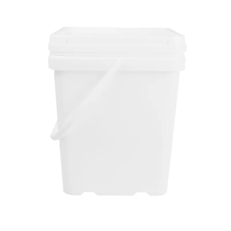 16.5L Square Plastic Bucket with Lid for Chemical Packaging - Image 3