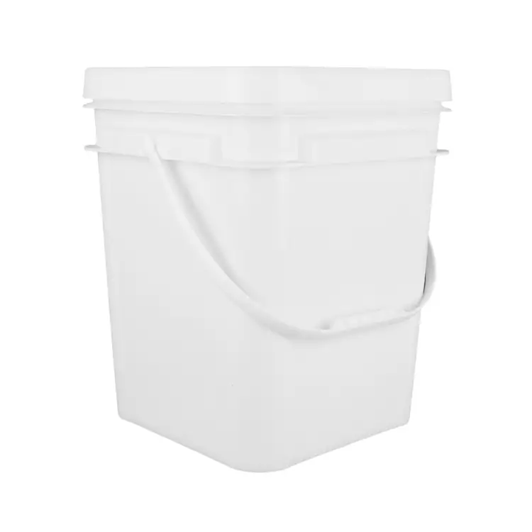 18L Square Plastic Bucket with Lid for Paint Packaging - Image 2
