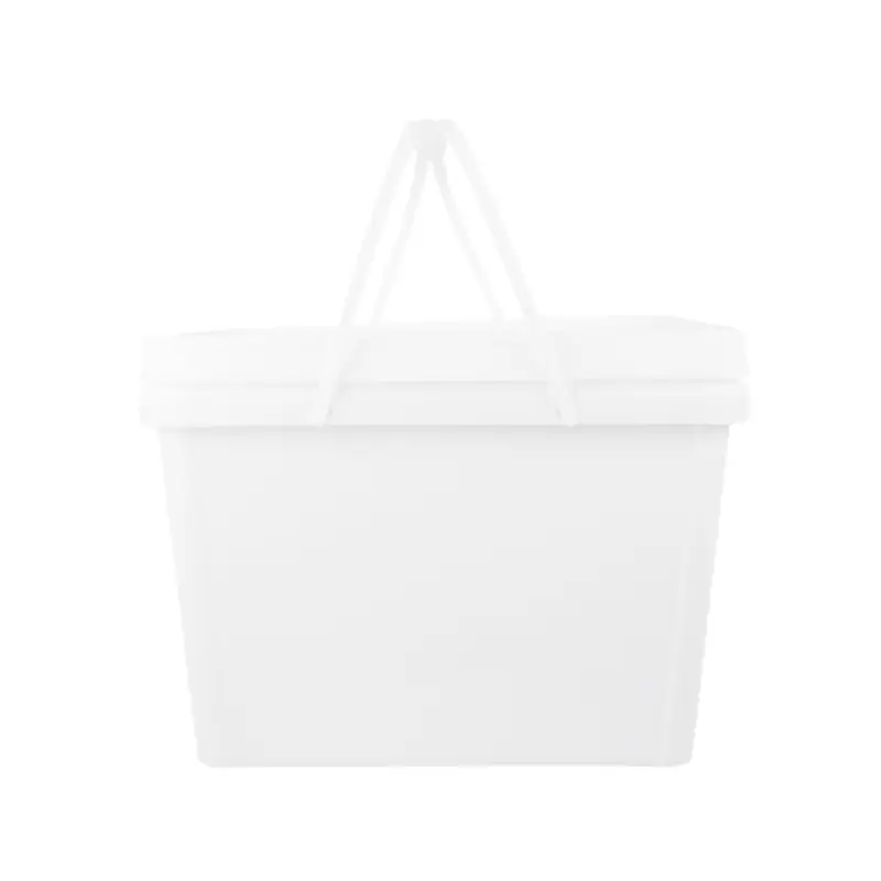 20L Rectangular White Plastic Bucket for Industrial Packaging - Image 2