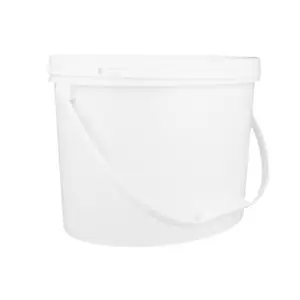 10L Oval Plastic Bucket with Lid for Paint and Industrial Packaging