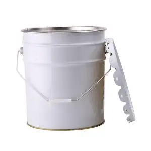 18L Round Metal Pail with Lid for Paint and Chemical Packaging