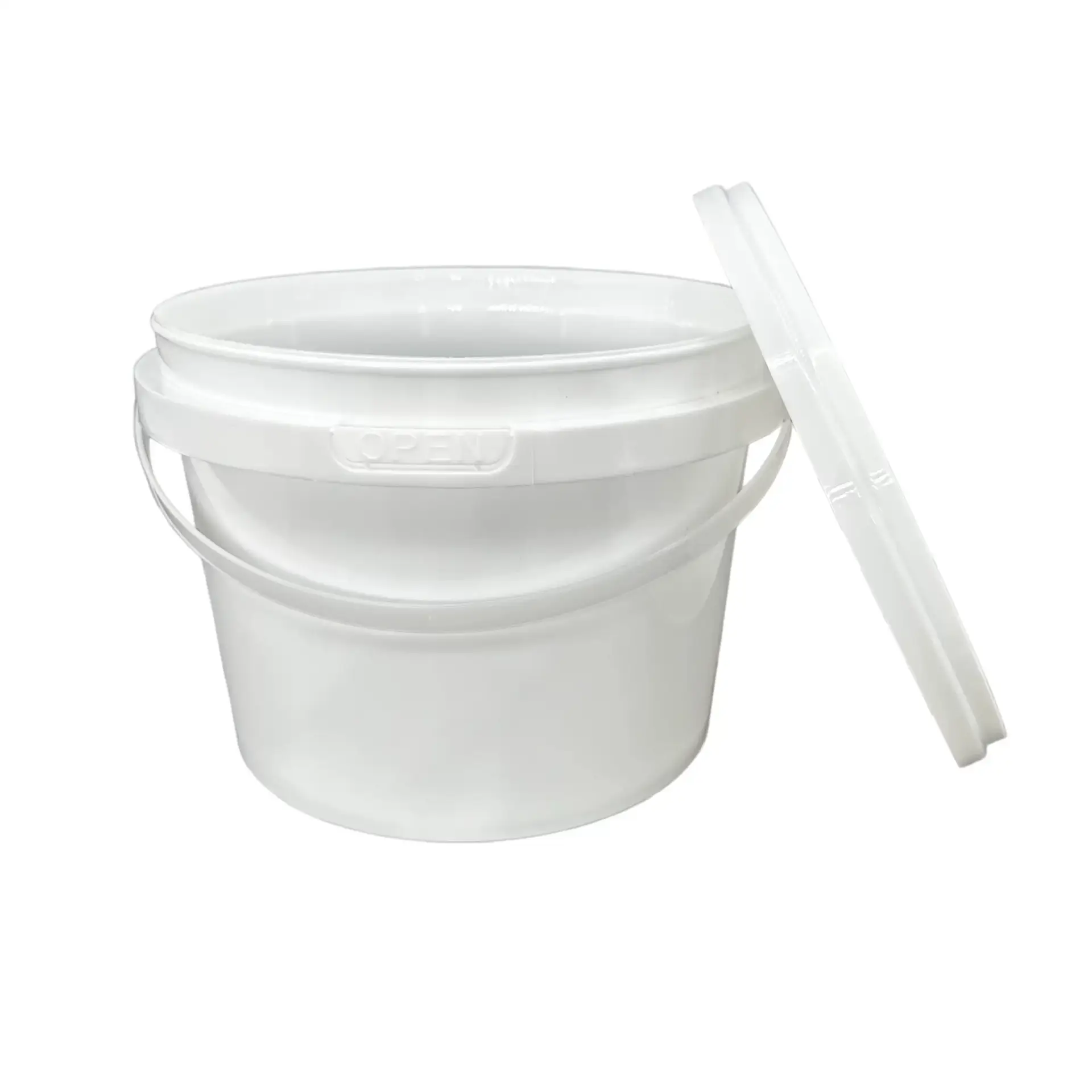 4L Round Food Grade Plastic Bucket with Lid for Restaurant and 1 Gallon Foodservice Packaging - Image 2