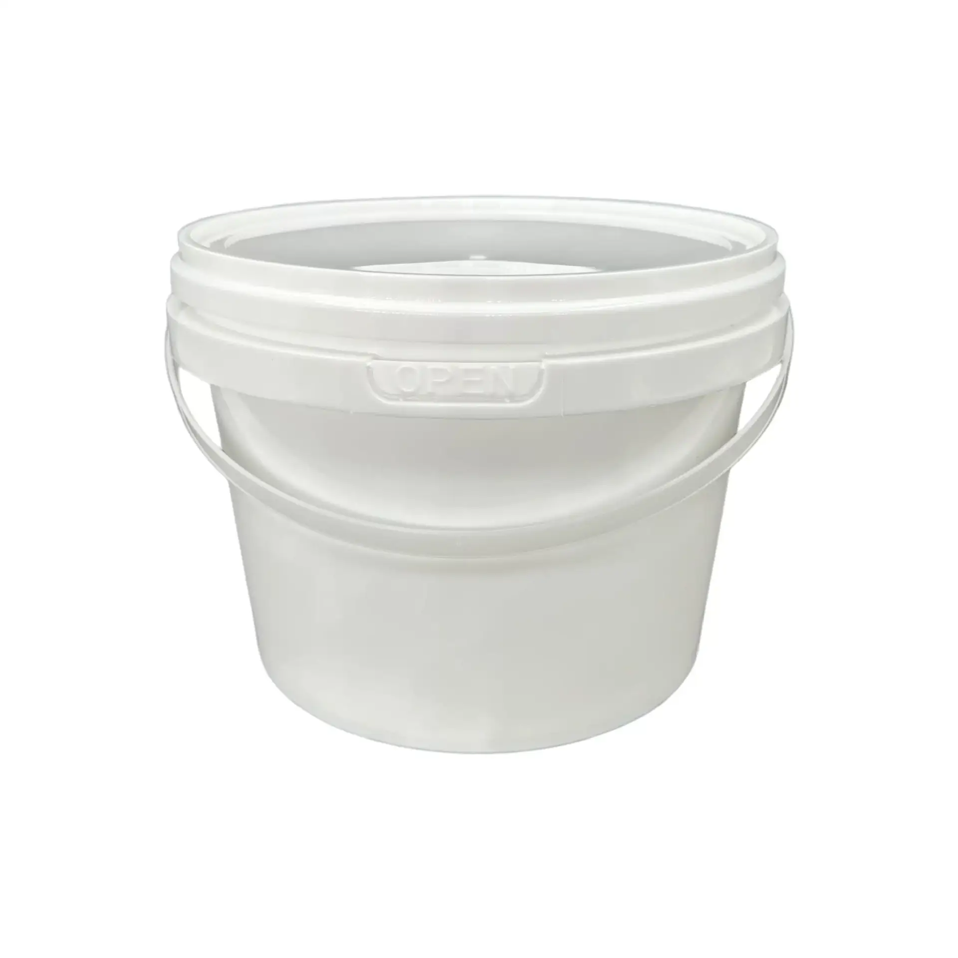 4L Round Food Grade Plastic Bucket with Lid for Restaurant and 1 Gallon Foodservice Packaging