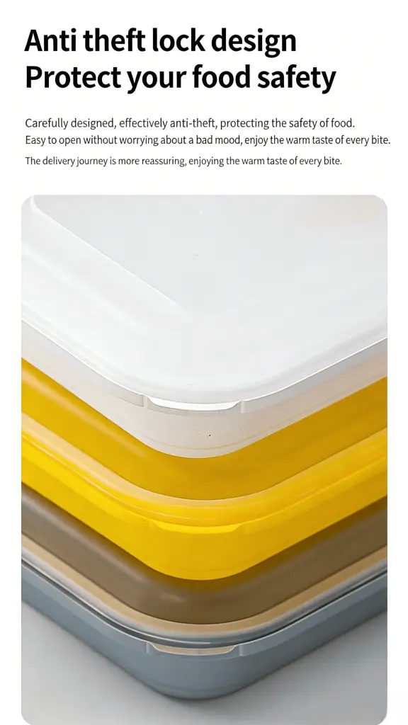 Rectangular Food Container with Locking Lid