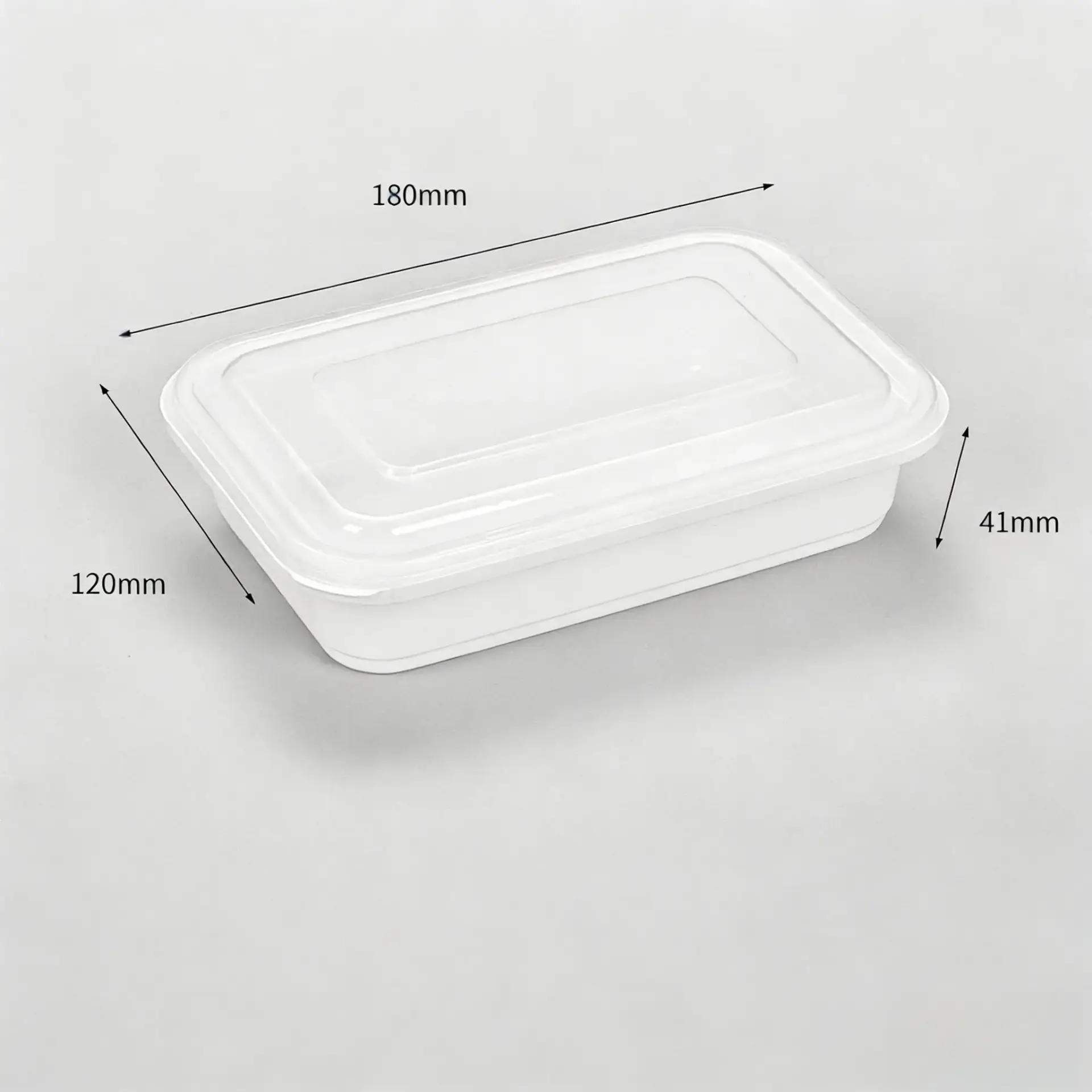 Rectangular Microwave Safe PP Takeaway Food Container for Hot Meals with Lock - Image 2