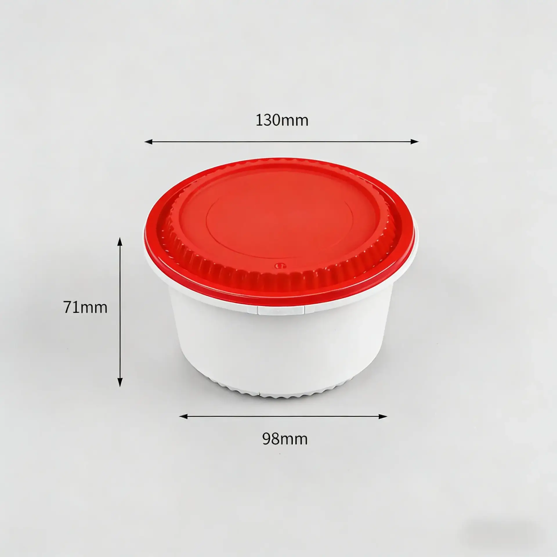 Leak Resistant Takeout Round Food Container for Rice and Noodles - Image 3