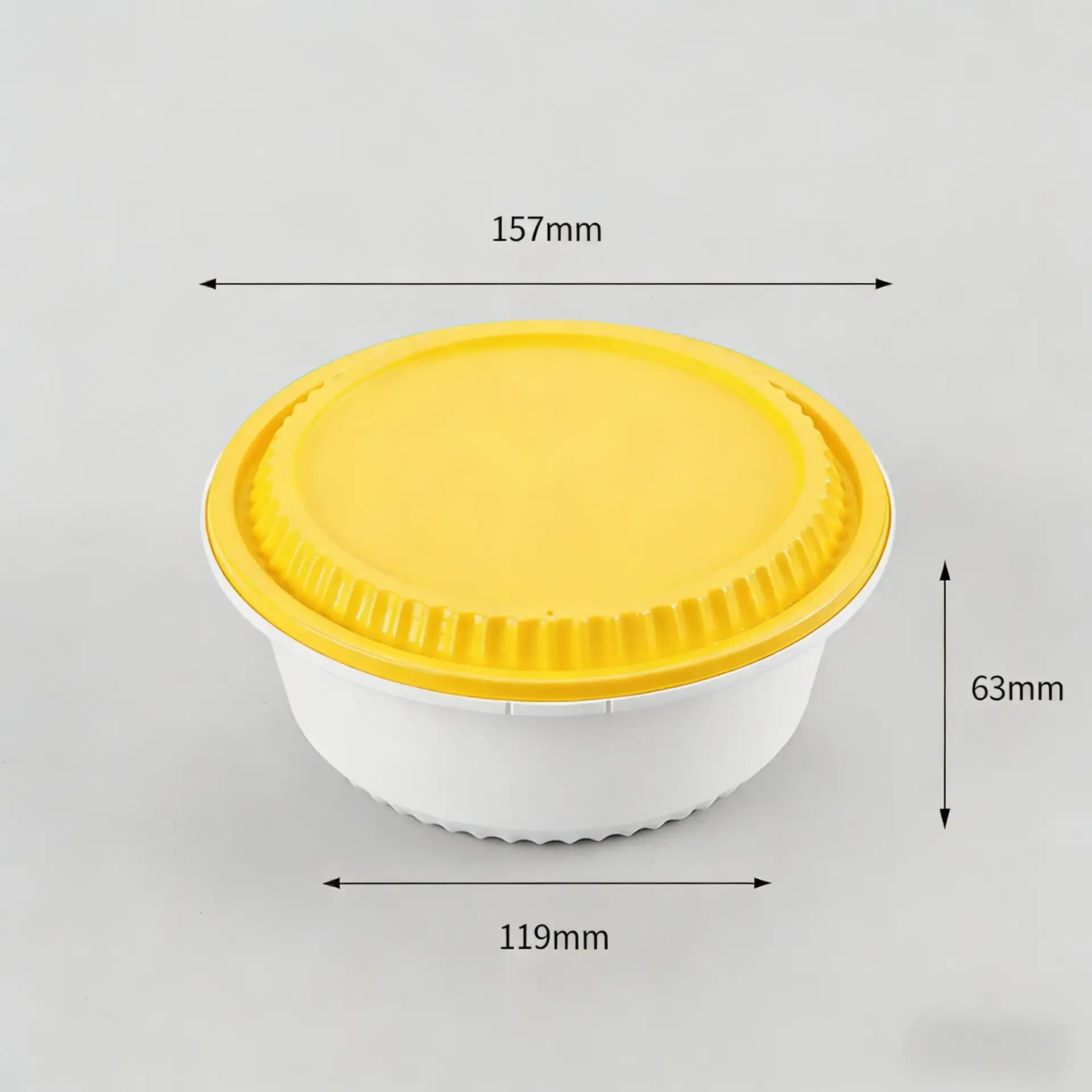 Leak Resistant Takeout Round Food Container for Rice and Noodles - Image 4