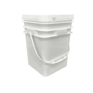 20L Square Plastic Bucket with Lid for Industrial Packaging