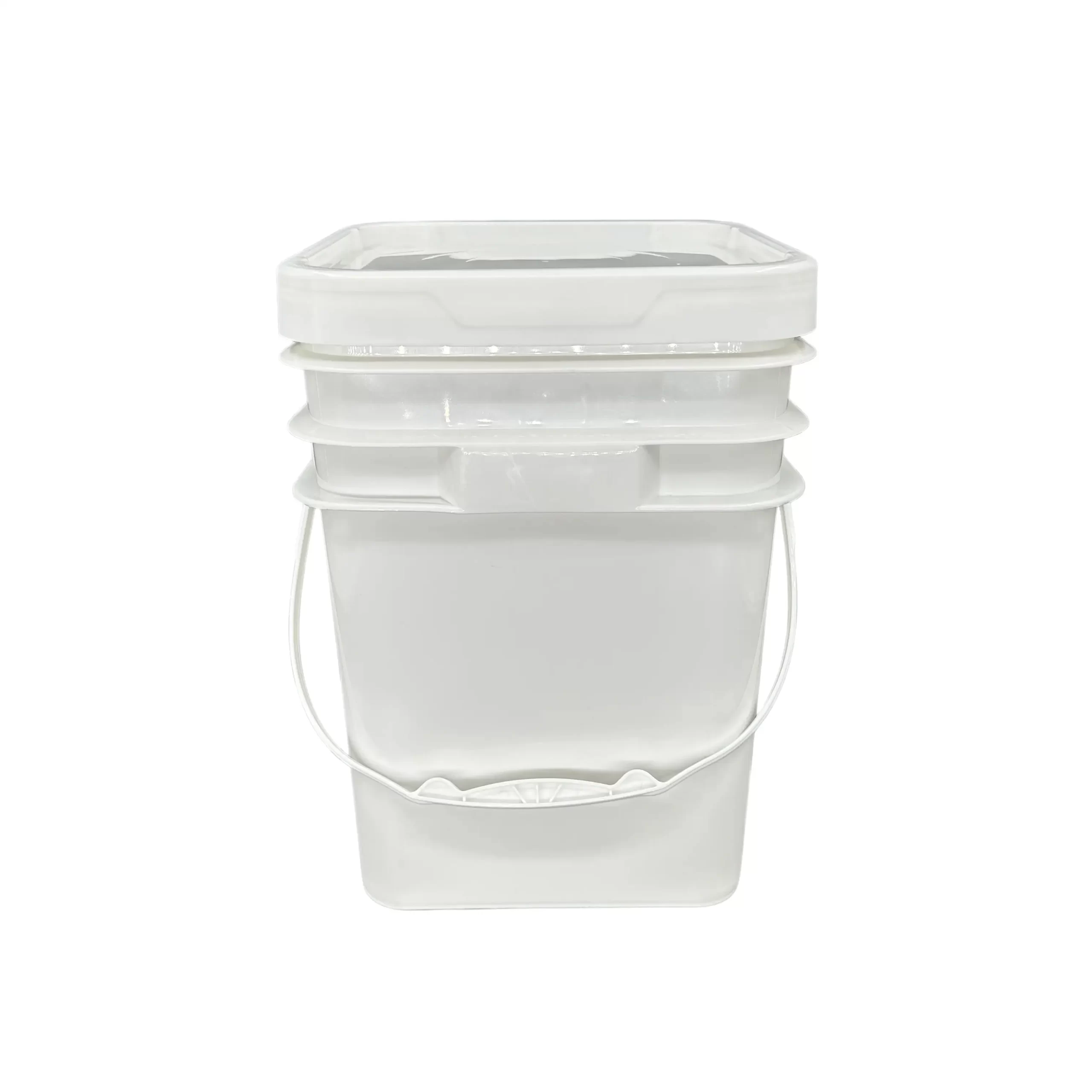 20L Square Plastic Bucket with Lid for Industrial Packaging - Image 5