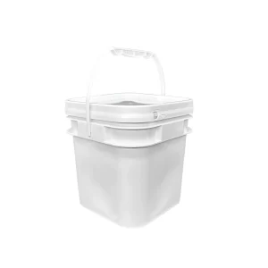 5L Square Plastic Bucket with Handle for Industrial Packaging