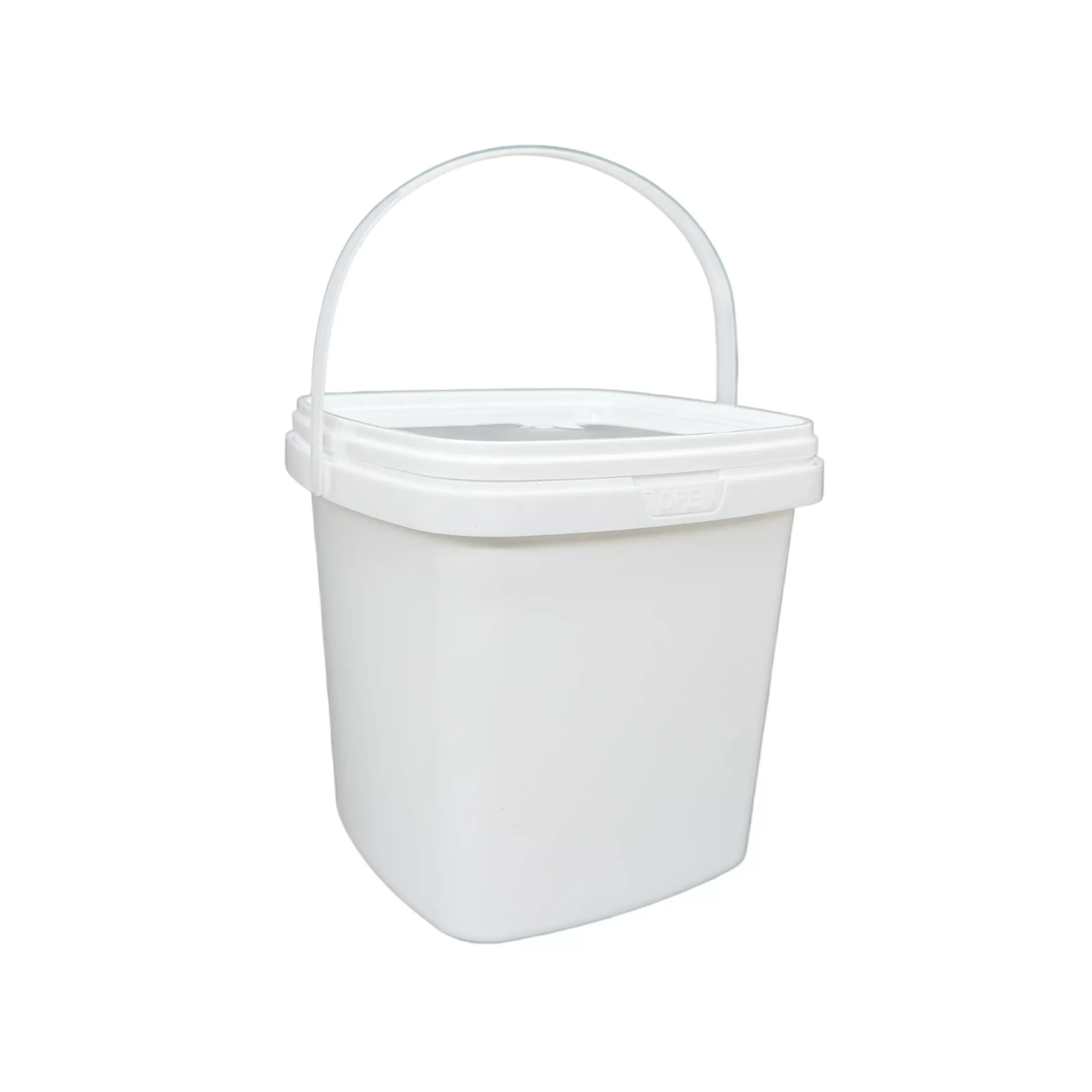300ml Square Food Grade Plastic Container with Lid for Sauce and Condiment Packaging