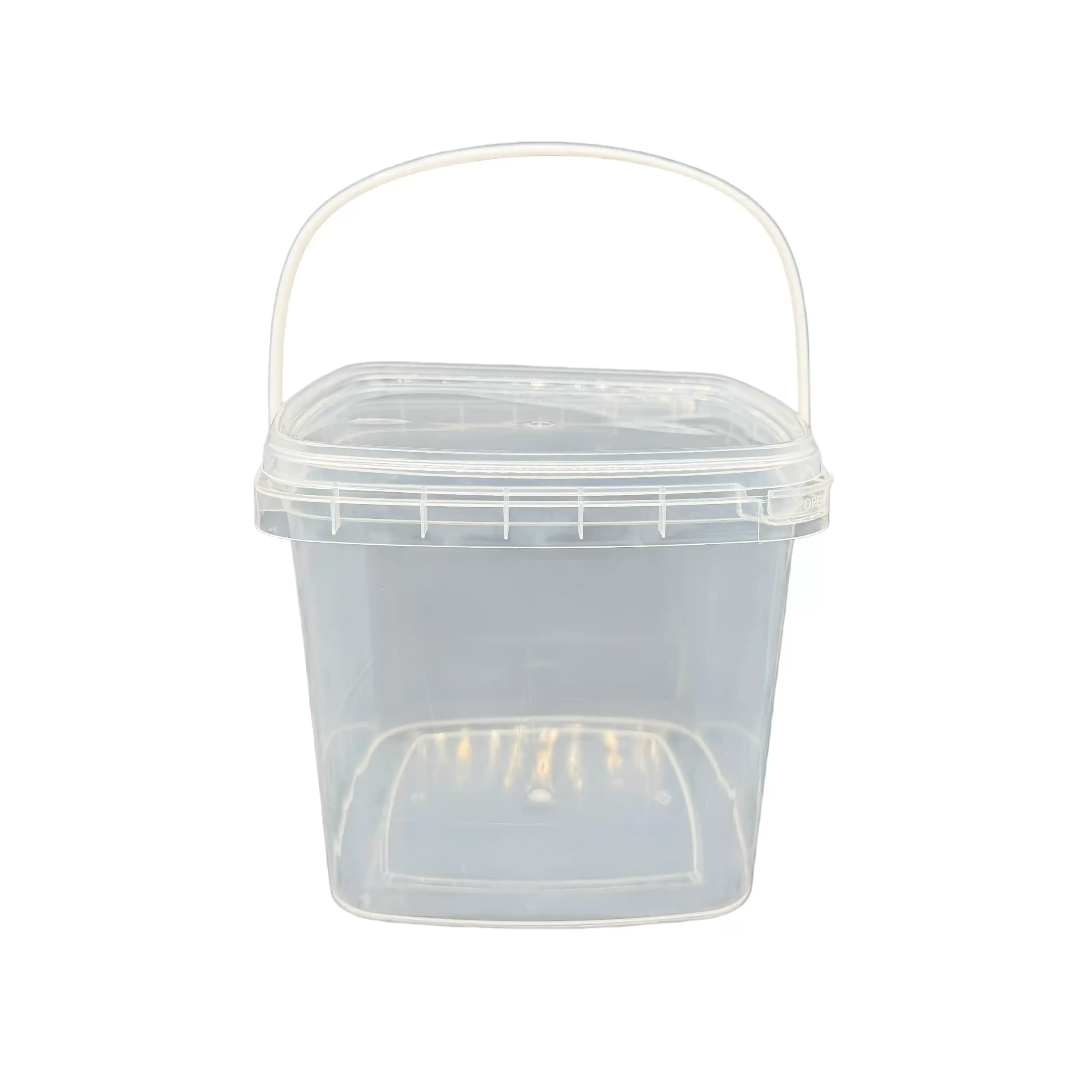 3L Square Food Grade Plastic Packaging Box with Lid for Catering Use - Image 3