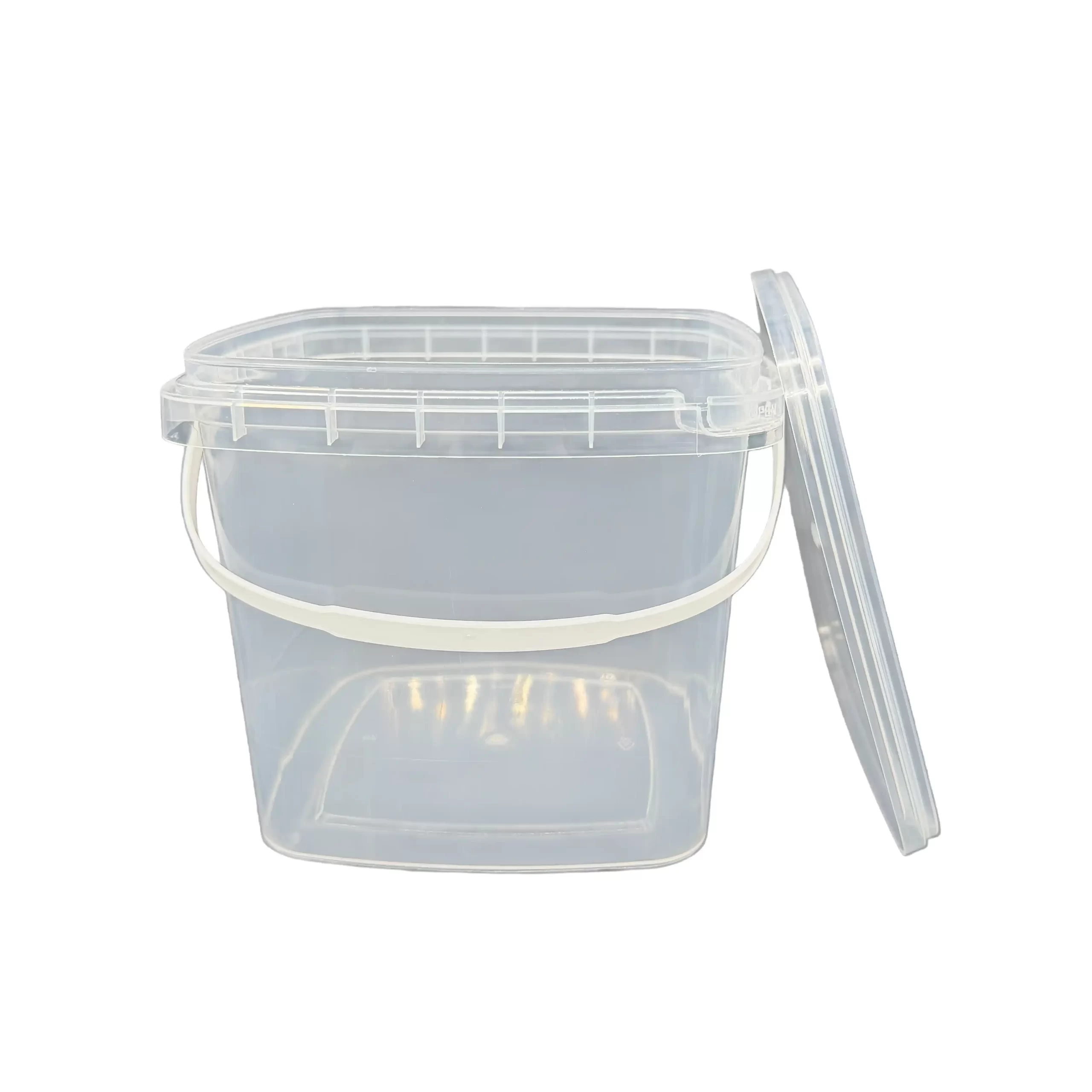 3L Square Food Grade Plastic Packaging Box with Lid for Catering Use - Image 2