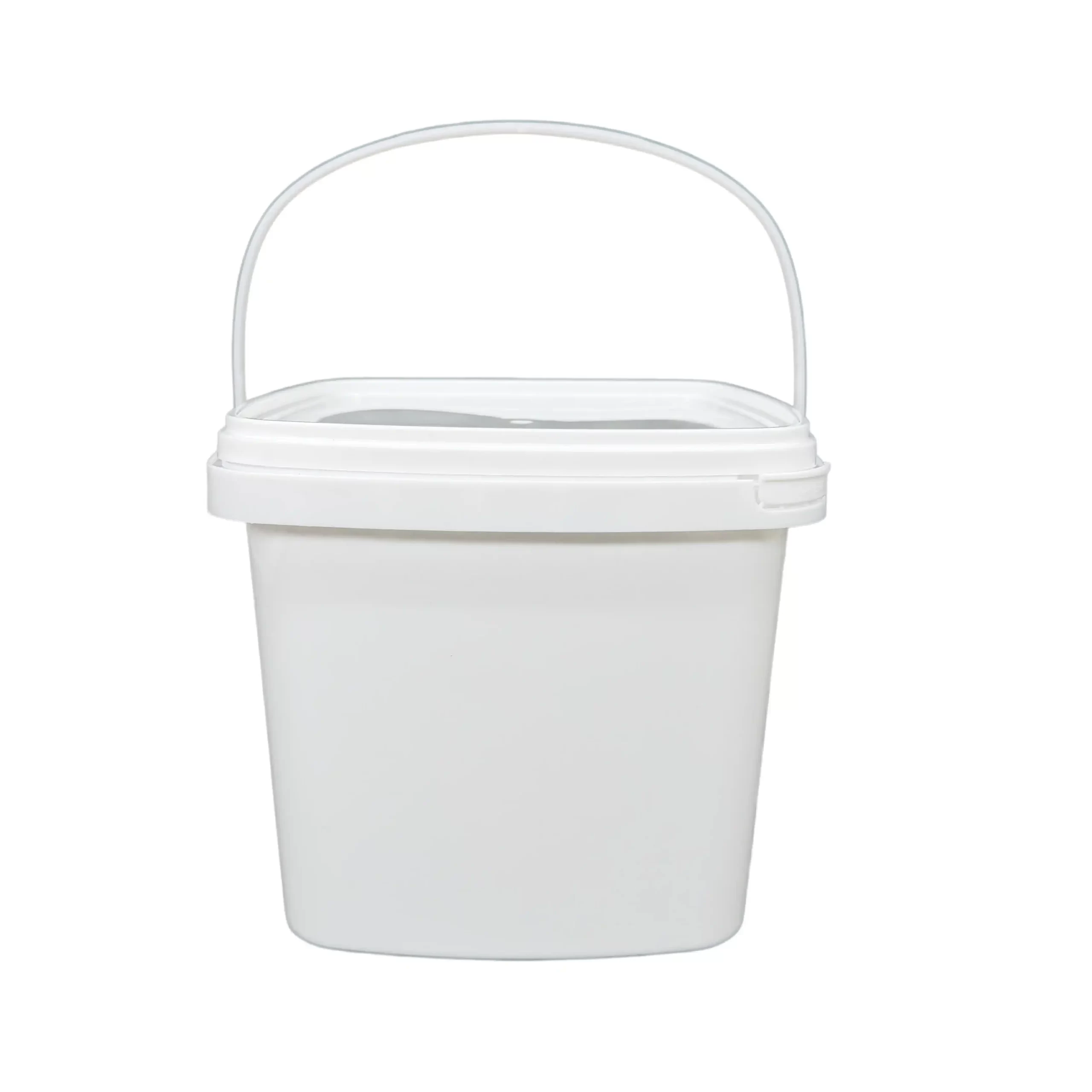 5L Square Food Grade Plastic Container with Lid for Food Ingredient Packaging