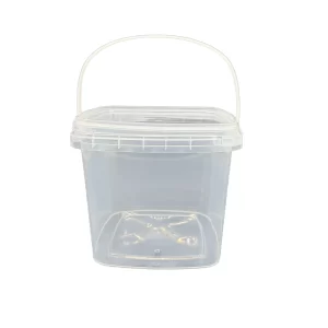 4L Clear Square Food Grade Plastic Container with Lid for Bakery and Food Packaging