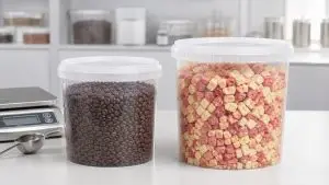 Comparison of 2L and 3L PP food containers for 1kg products