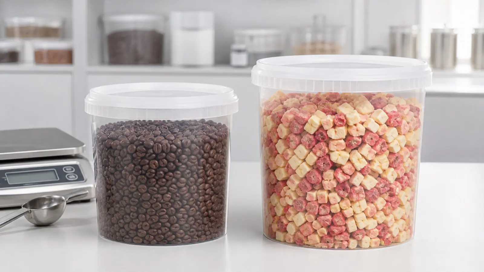 Comparison of 2L and 3L PP food containers for 1kg products